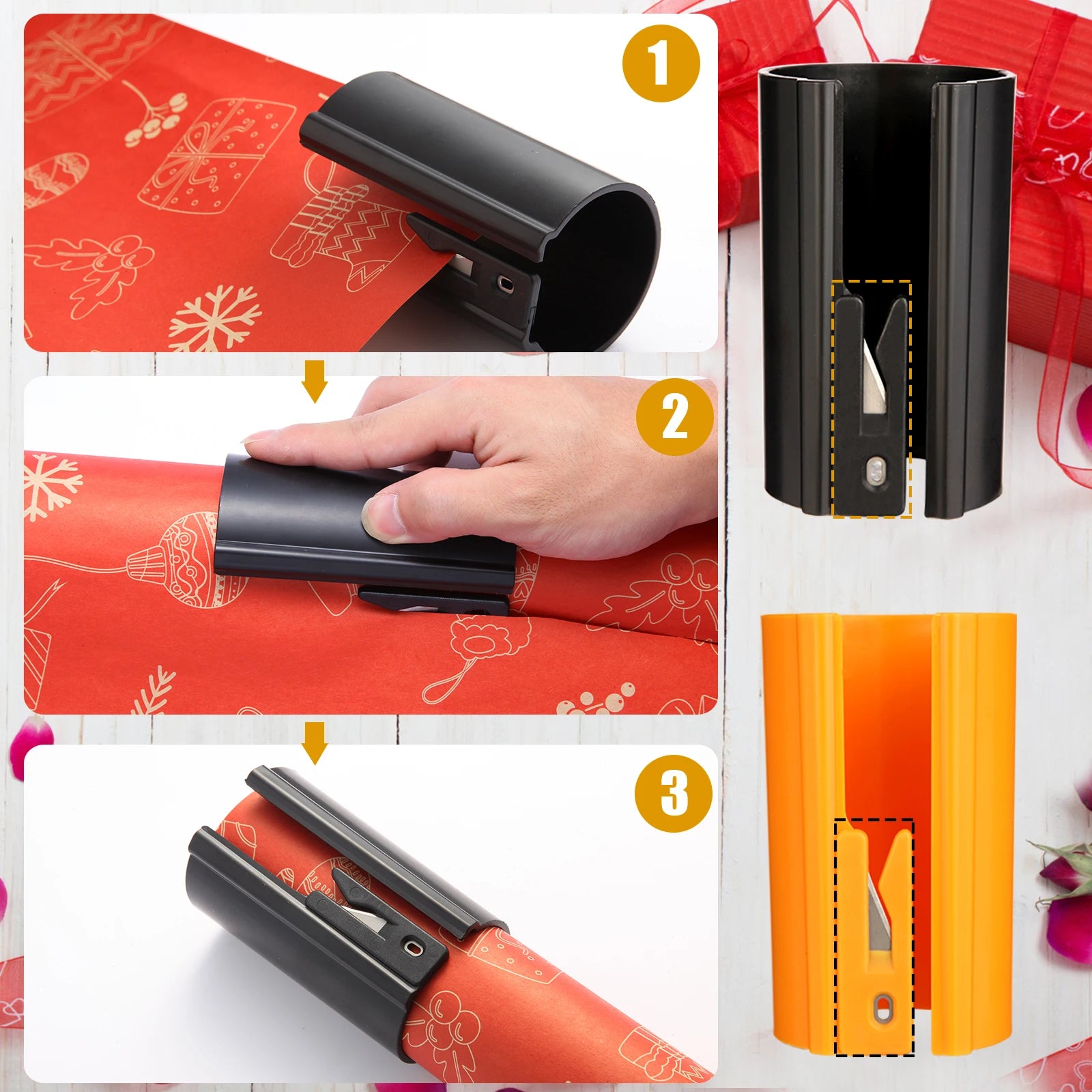 1Pc Portable Mini Paper Cutting Machine Christmas Packaging Paper Cutting Knife Cutting Wrapping Paper Cutter