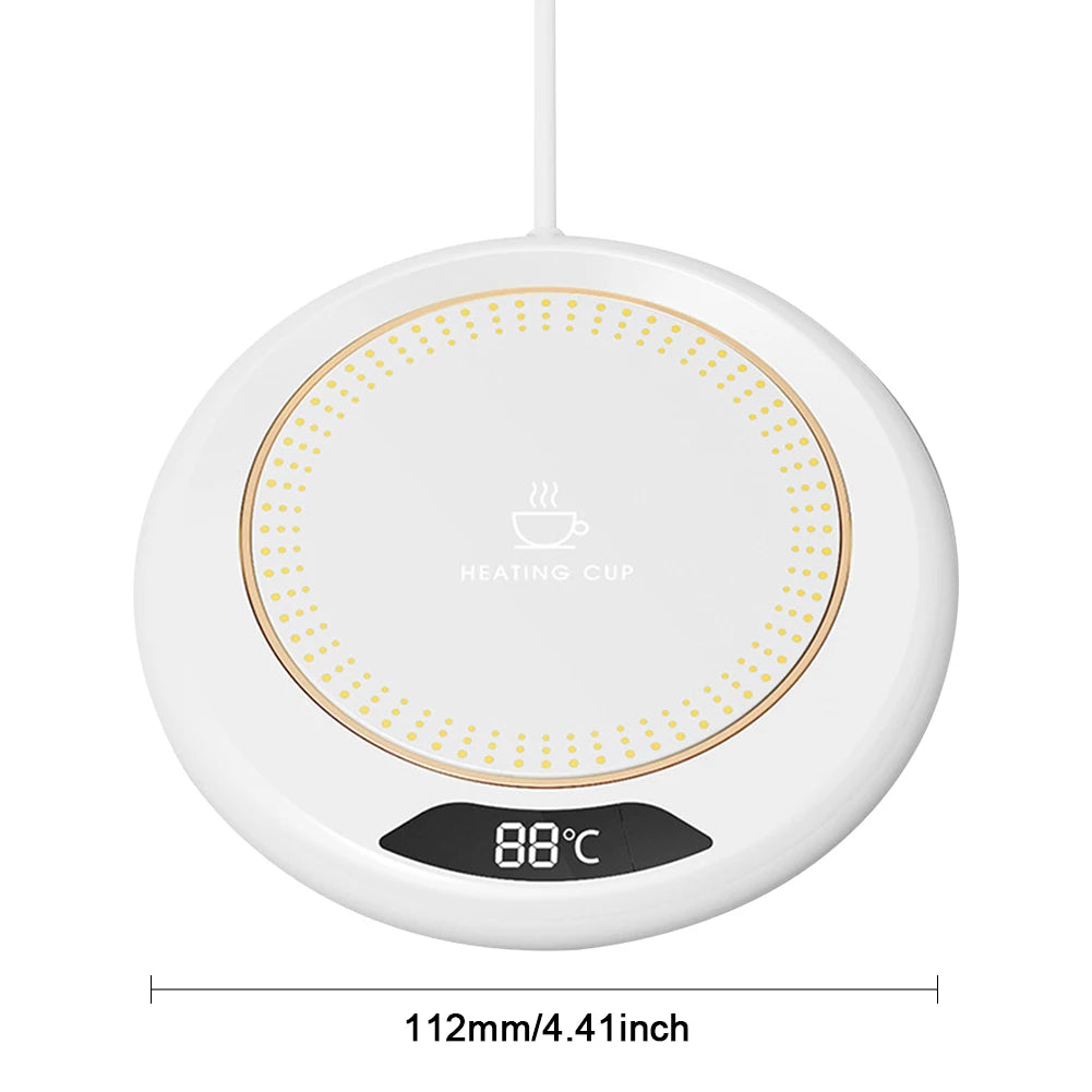 Coffee Mug Warmer 3 Temperature Setting Heating Plate Auto Shut off Portable Cup Warmer USB Plug for Travel Office Desk Home Use